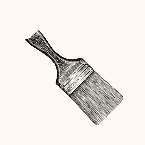 sketch of paintbrush