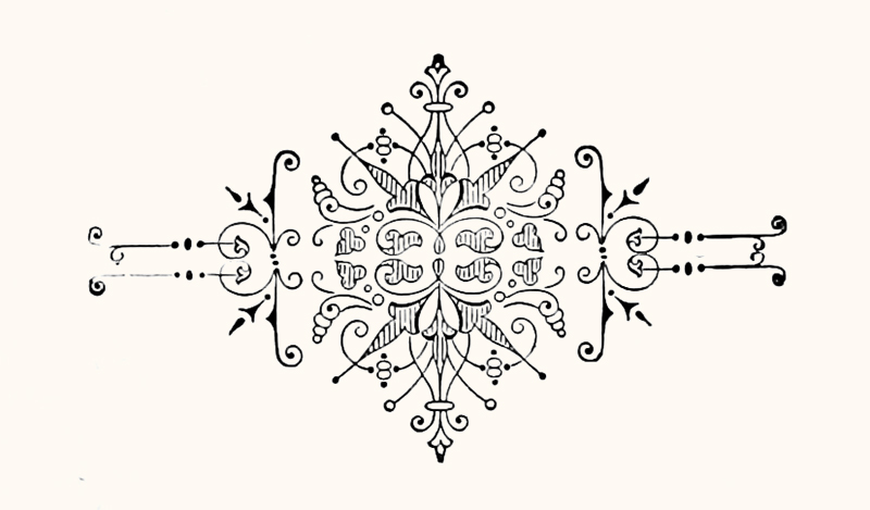 sketched decorative scrollwork