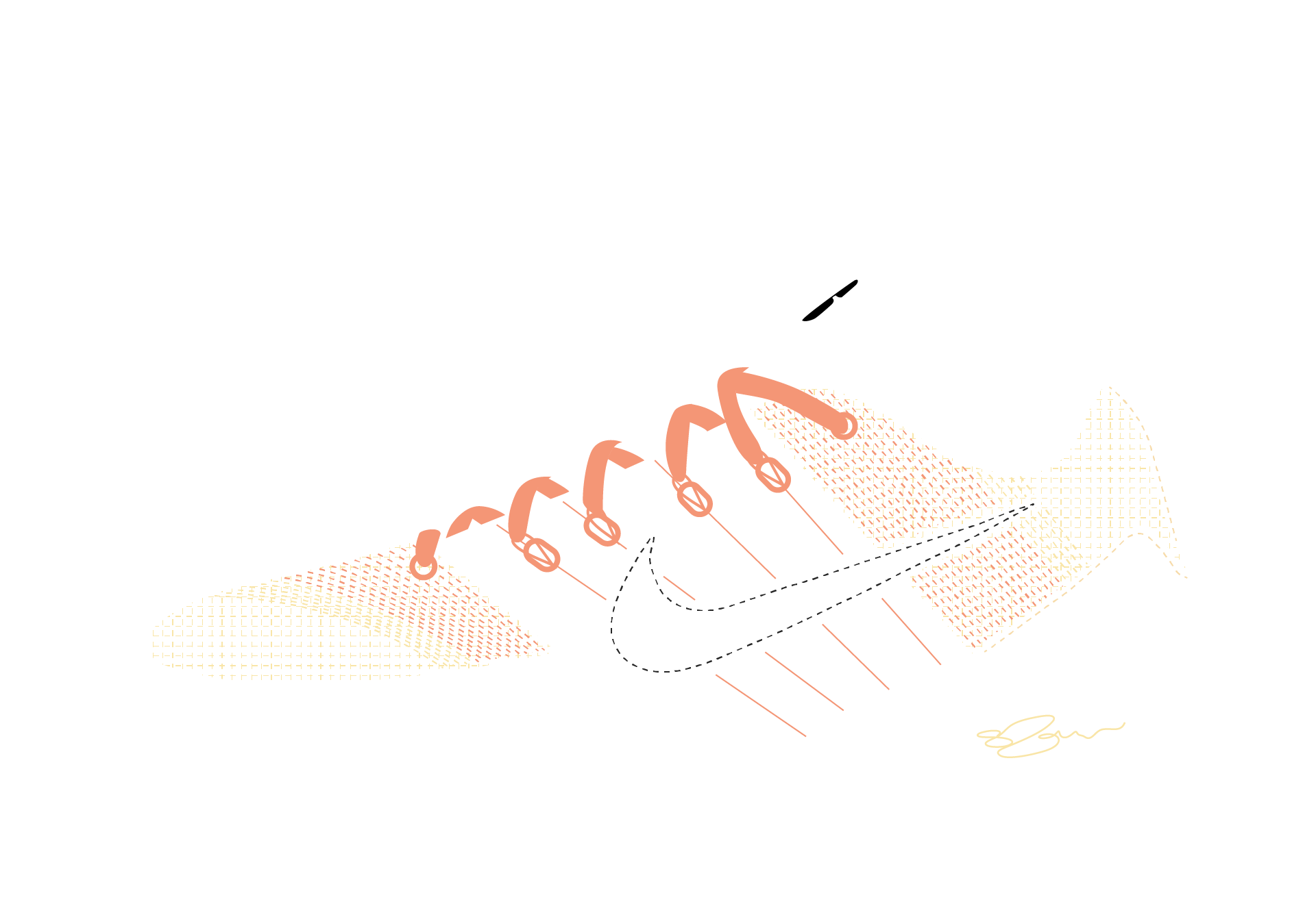 shoe details like stitches, logos, and writing for the Sabrina 3