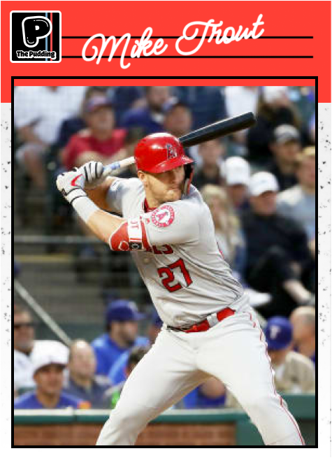 Baseball card of Mike Trout