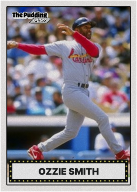 Baseball card of Ozzie Smith