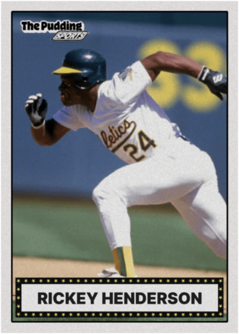 Baseball card of Rickey Henderson