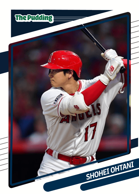 Baseball card of Shohei Ohtani