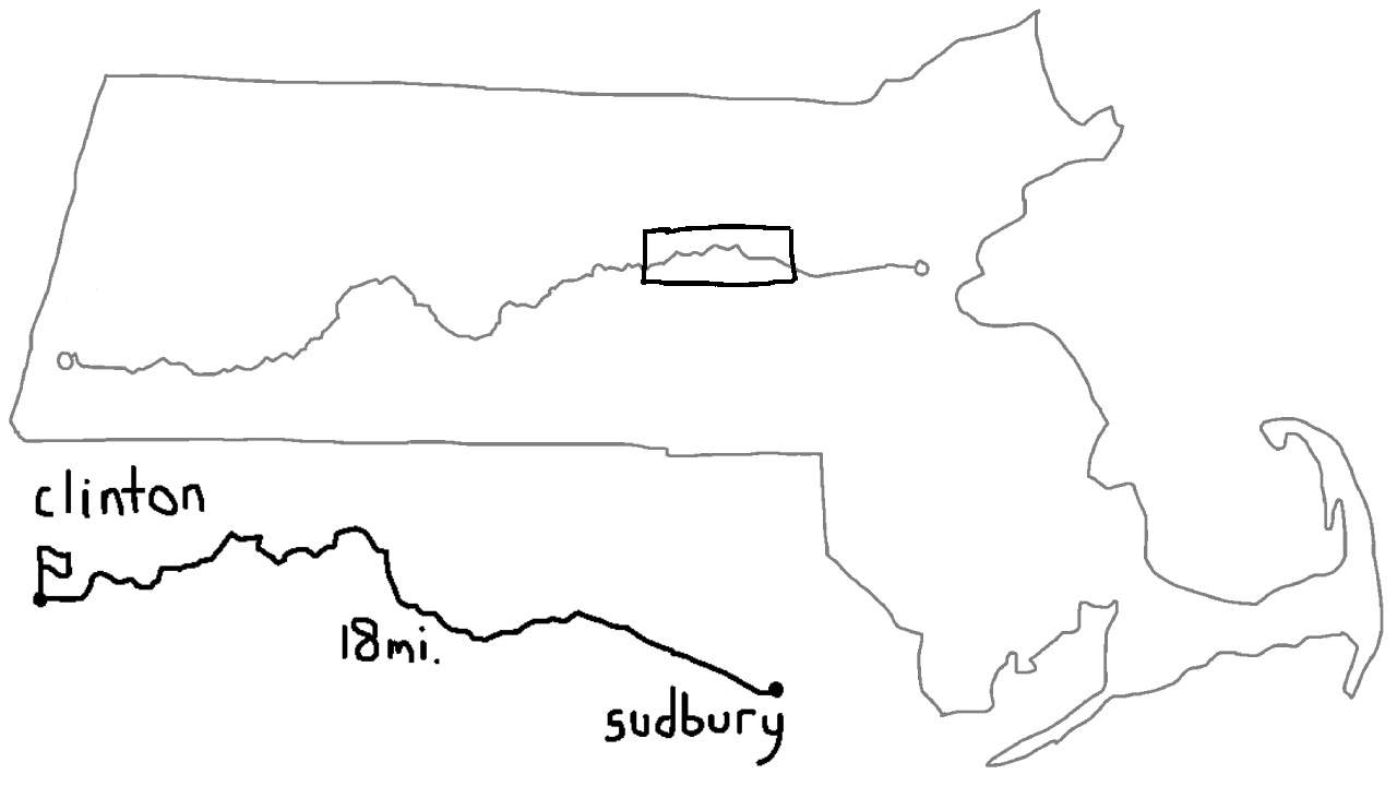 illustration of a walking route