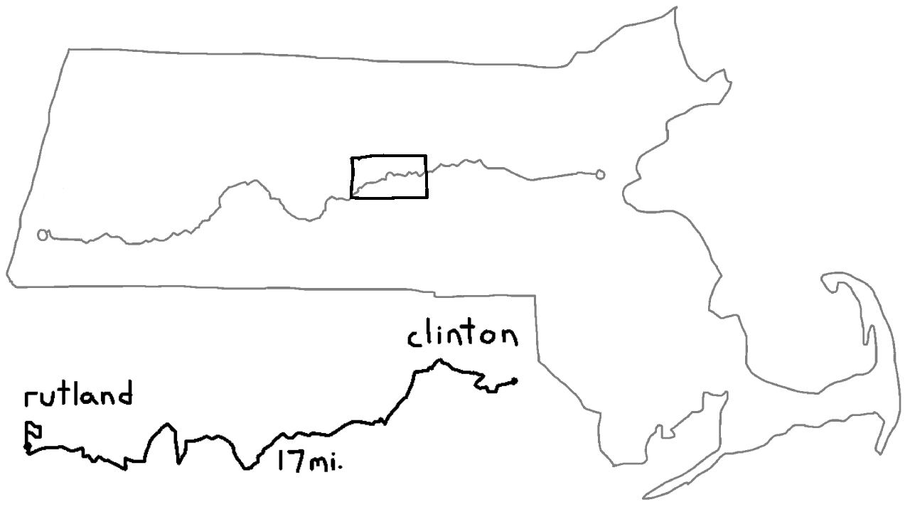 illustration of a walking route