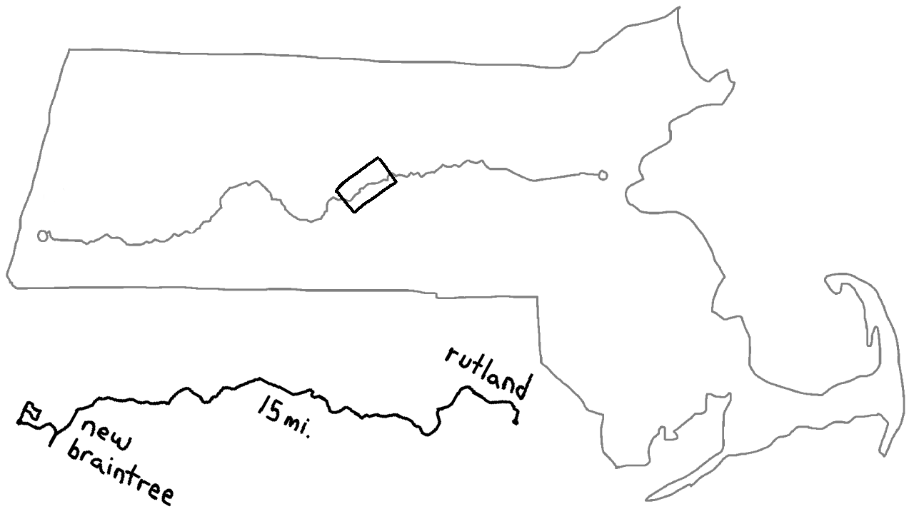 illustration of a walking route