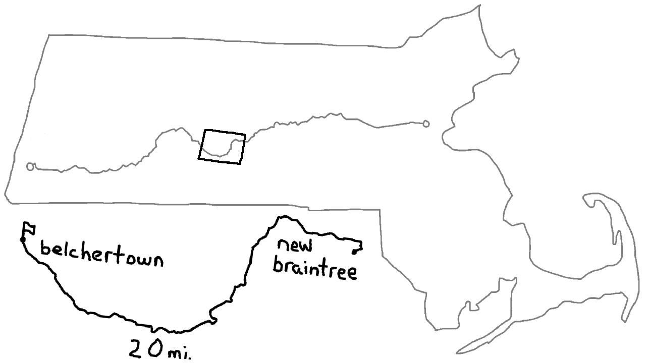 illustration of a walking route