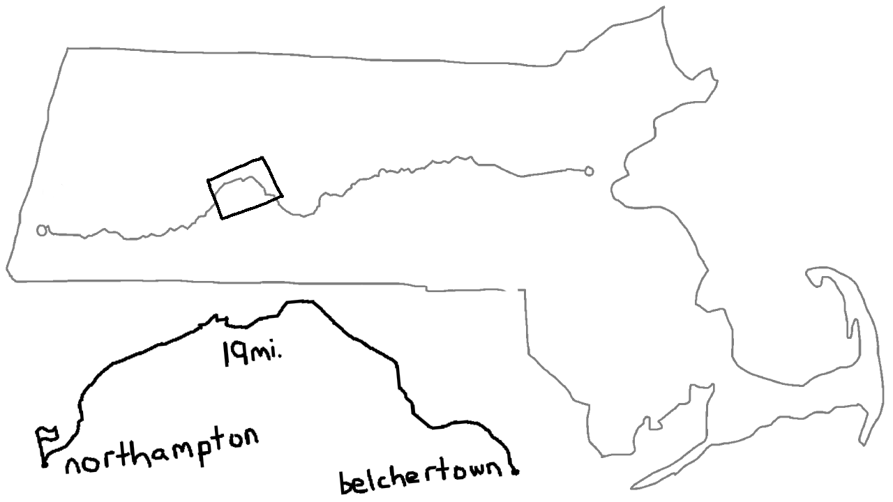illustration of a walking route
