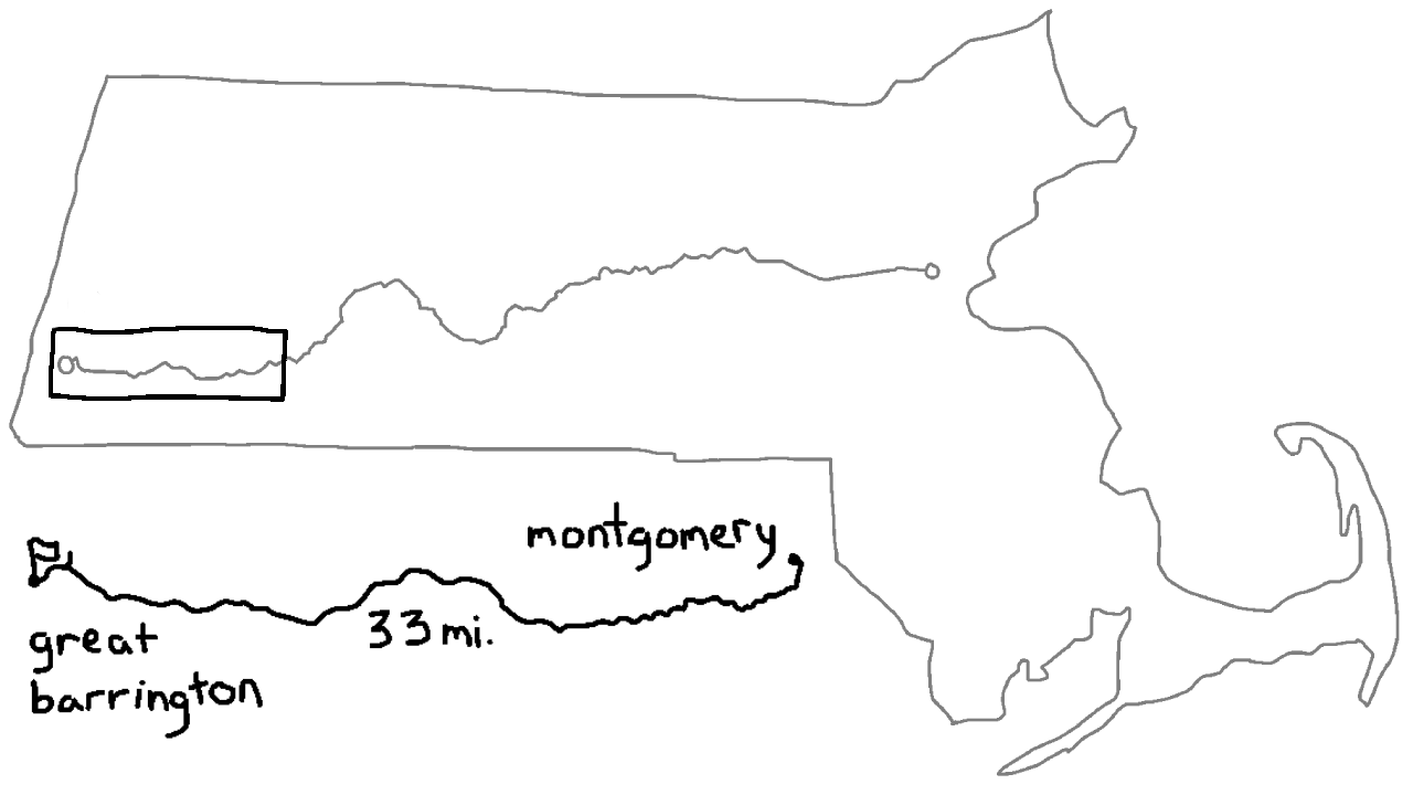 illustration of a walking route