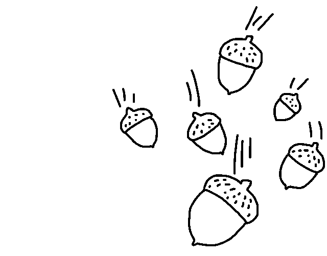 illustration of acorns falling