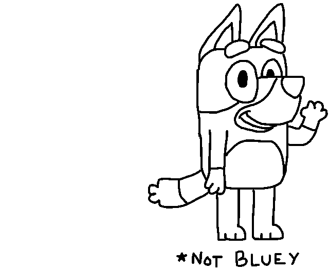 illustration of bluey
