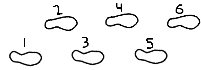 illustration of counting footsteps