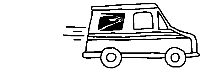 illustration of a mailtruck