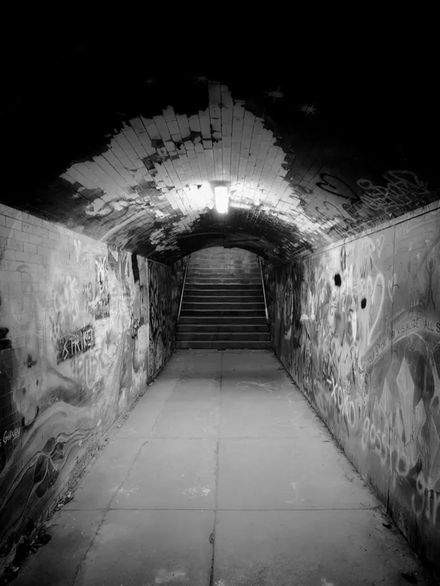 photograph of a walking tunnel