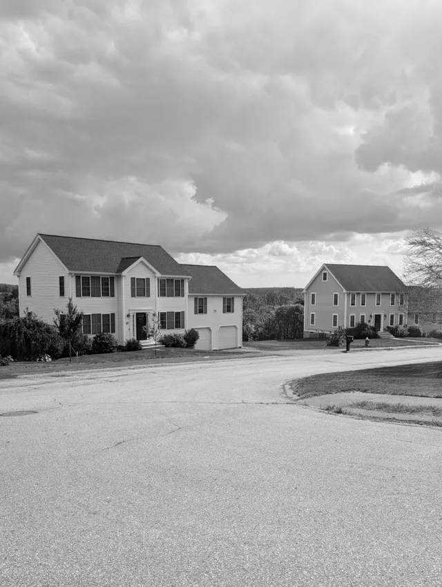 photograph of suburban housing development