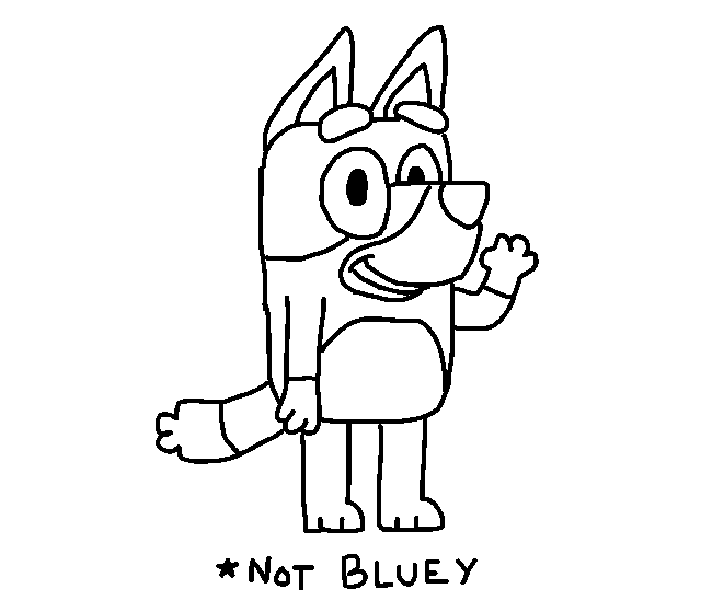 illustration of bluey