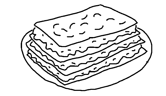 illustration of lasagna
