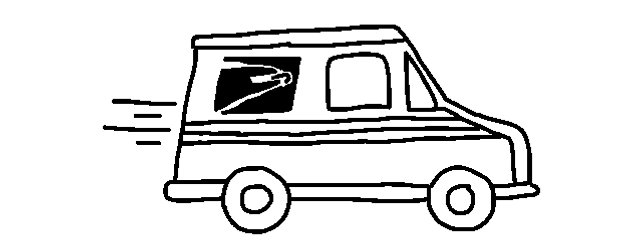 illustration of a mailtruck
